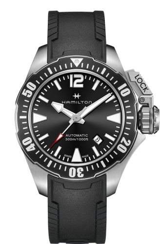 Frogman Auto 42 Paslanmaz Çelik / Siyah Kauçuk