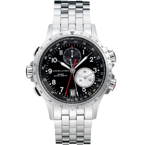 Hamilton Khaki Aviation ETO Black / Bracelet 42mm, reference H77612133