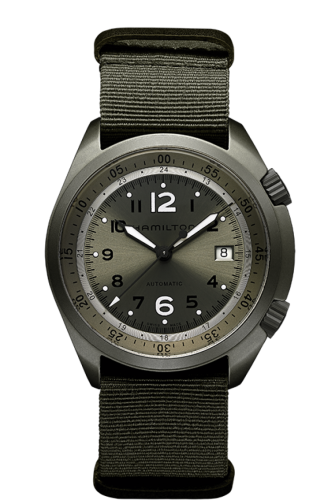 Hamilton Khaki Pilot Pioneer Alu Olive Yeşil Auto 41mm, referans H80405865