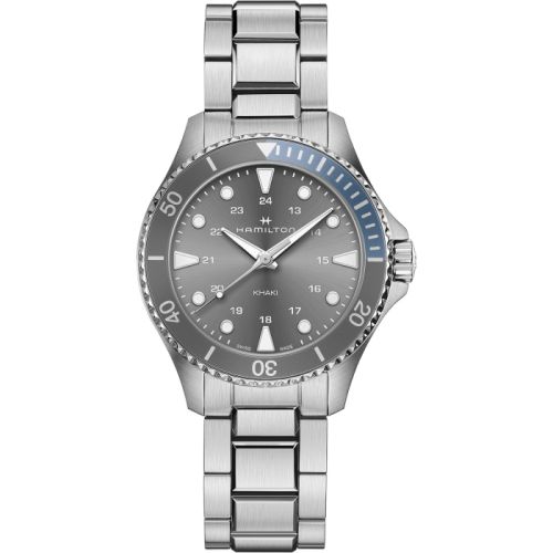 Hamilton Khaki Navy Scuba Quartz 37 Paslanmaz Çelik / Gri / Bilezik, referans H82211181