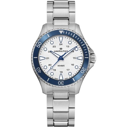 Hamilton Khaki Navy Scuba Quartz 37 Paslanmaz Çelik / Beyaz / Bilezik, referans H82231150