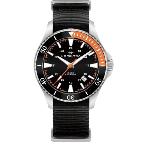 Hamilton Khaki Navy Scuba Auto Paslanmaz Çelik / Siyah 40mm, referans H82305931