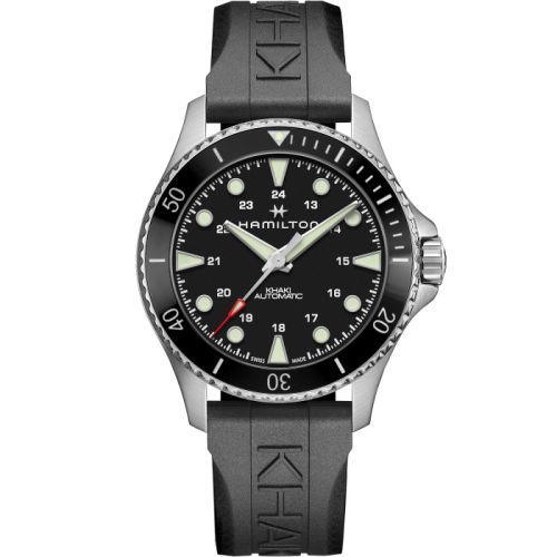 Hamilton Khaki Navy Scuba Auto 43 Paslanmaz Çelik / Siyah / Kauçuk, referans H82515330
