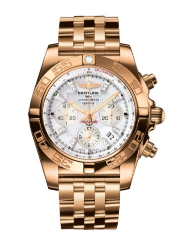 Breitling Chronomat 44 Pembe Altın / Pearl Elmas / Bilezik, referans HB011012.A698.375H