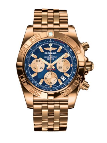 Breitling Chronomat 44 Pembe Altın / Metallica Mavi / Bilezik, referans HB011012.C790.375H