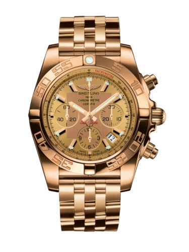 Breitling Chronomat 44 Pembe Altın / Altınen Sun / Bilezik, referans HB011012.H548.375H