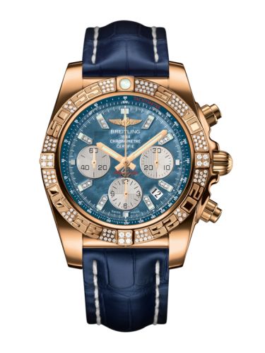 Breitling Chronomat 44 Pembe Altın / Elmas / Siyah Pearl Elmas / Bilezik, referans HB0110AE.BC53.731P