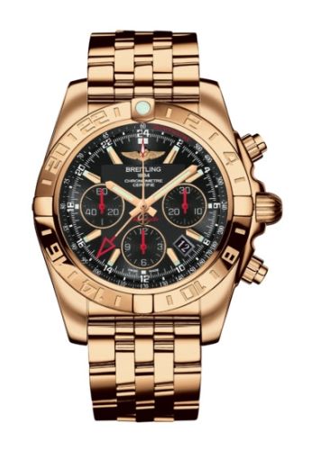 Breitling Chronomat 44 GMT Pembe Altın / Siyah / Bilezik, referans HB0421L3/BC18/375H