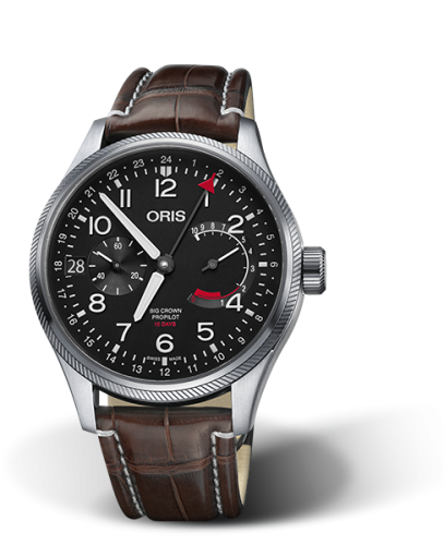 Oris Big Crown ProPilot Calibre 114 Paslanmaz Çelik / Siyah / Alligator 44mm, referans 01 114 7746 4164-Set 1 22 72FC