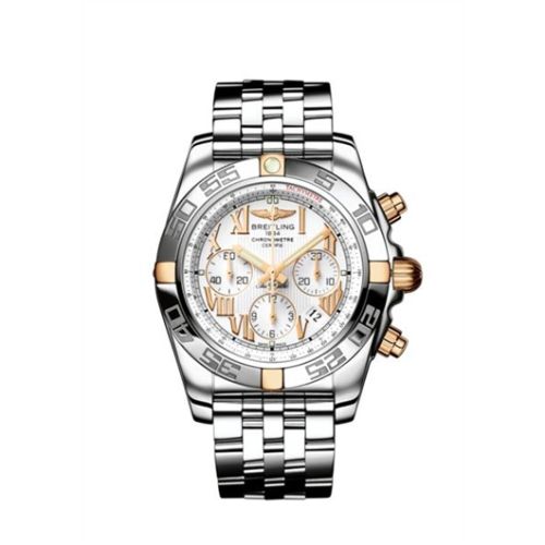 Breitling Chronomat 44 Paslanmaz Çelik / Pembe Altın / Beyaz - Roman 43.5mm, referans IB011012/A692