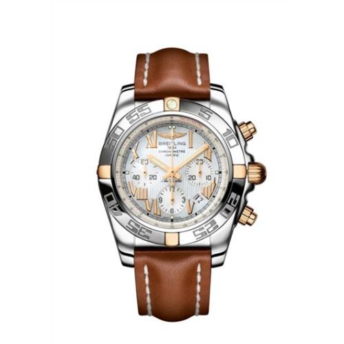 Breitling Chronomat 44 Paslanmaz Çelik / Pembe Altın / MOP - Roman 43.5mm, referans IB011012/G693