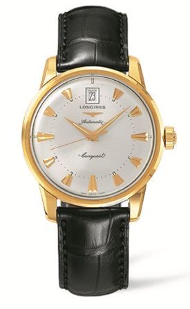 Longines Conquest Heritage Sarı Altın, referans L1.611.6.72.4