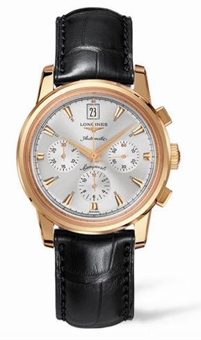 Longines Conquest Heritage Chronograph Pembe Altın, referans L1.641.8.72.4