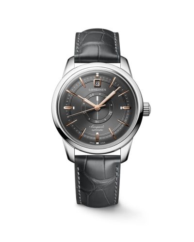 Longines Conquest Heritage Power Reserve 38 Paslanmaz Çelik / Gri, referans L1.648.4.62.2