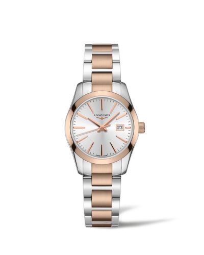 Conquest Classic Quartz 29.5 Paslanmaz Çelik / Kırmızı Altın PVD / Gümüş