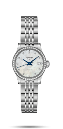 Longines Record 26mm Paslanmaz Çelik / Elmas / MOP-Elmas / Bilezik, referans L2.320.0.87.6