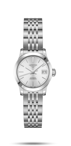 Longines Record 26mm Paslanmaz Çelik / Gümüş / Bilezik, referans L2.320.4.72.6