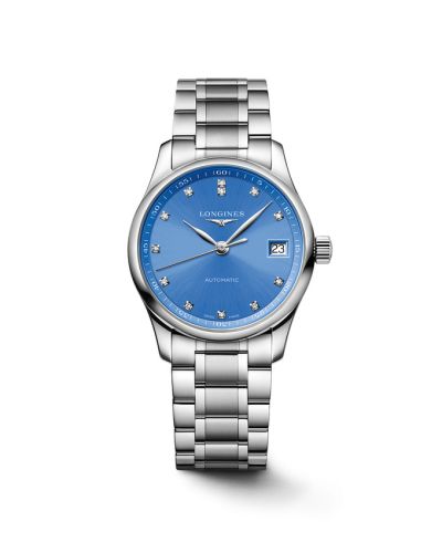 Longines Master Collection Date 34 Paslanmaz Çelik / Mavi - Elmas / Bilezik, referans L2.357.4.98.6