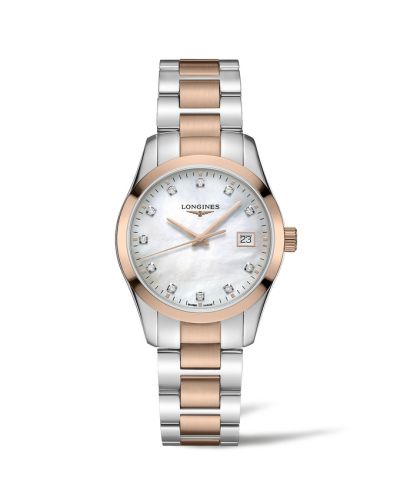 Conquest Classic Quartz 34 Paslanmaz Çelik / Kırmızı Altın PVD / MOP