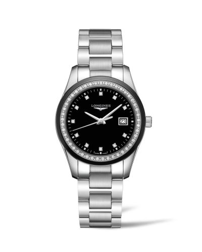 Conquest Classic Quartz 34 Paslanmaz Çelik / Seramik / Elmas / Siyah 36 mm