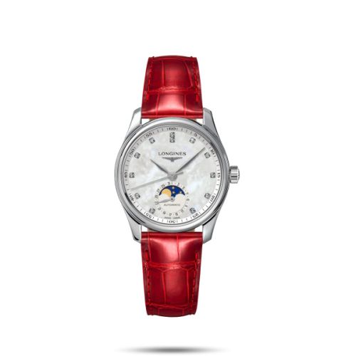 Master Collection 34 Moonphase Paslanmaz Çelik / MOP / Alligator