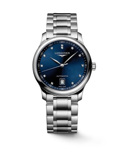 Longines Master Collection Date 38.5 Paslanmaz Çelik / Mavi - Elmas / Bilezik, referans L2.628.4.97.6