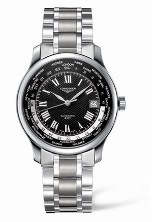 Longines Master Collection Worldtime Siyah Bilezik 39mm, referans L2.631.4.51.6