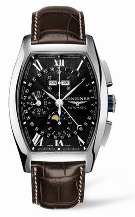 Longines Evidenza Chronograph Calendar Siyah, referans L2.688.4.58.9