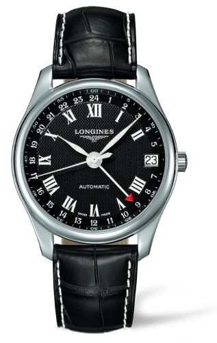 Longines Master Collection 42 24h Paslanmaz Çelik / Siyah-Roman / Alligator, referans L2.718.4.50.7