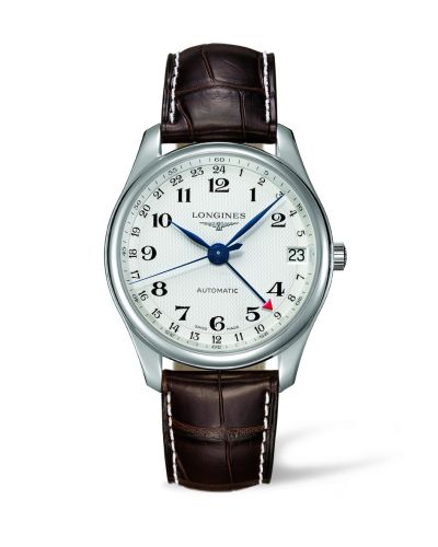 Longines Master Collection 42 24h Paslanmaz Çelik / Gümüş-Arabic / Alligator XL, referans L2.718.4.70.5
