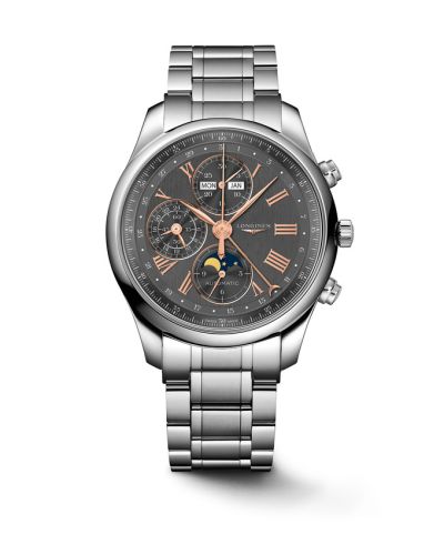Longines Master Collection 42 Chronograph Calendar Paslanmaz Çelik / Anthracite / Bilezik, referans L2.773.4.61.6