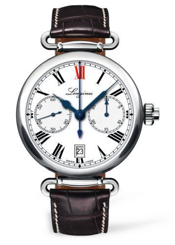 Longines Mono Pusher Chronograph 180th Anniversary Watch Roman 40mm, referans L2.776.4.21.3