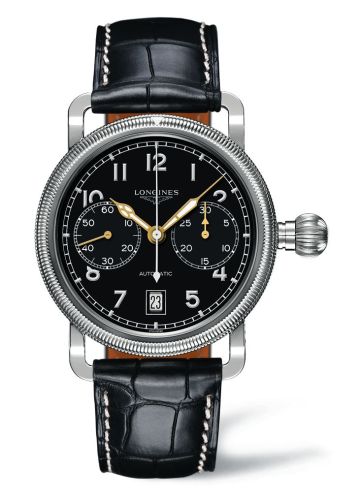 Longines Avigation Oversize Crown Single Push-Piece Chronograph 41mm, referans L2.783.4.53.2