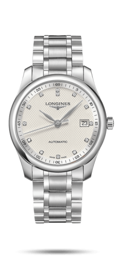 Longines Master Collection 40 Date Paslanmaz Çelik / Gümüş-Elmas / Bilezik, referans L2.793.4.77.6