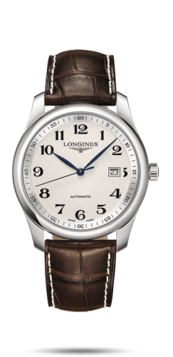 Longines Master Collection 40 Date Paslanmaz Çelik / Gümüş-Arabic / Alligator XL, referans L2.793.4.78.5
