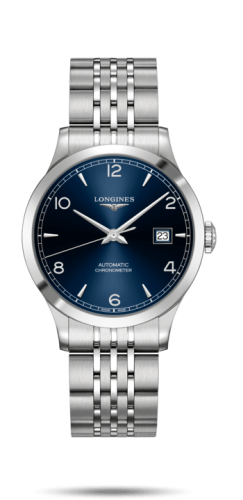 Longines Record 38.5mm Paslanmaz Çelik / Mavi-Arabic / Bilezik, referans L2.820.4.96.6