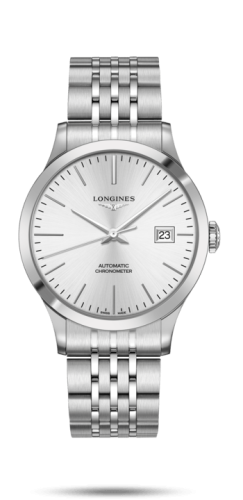 Longines Record 40mm Paslanmaz Çelik / Gümüş / Bilezik, referans L2.821.4.72.6