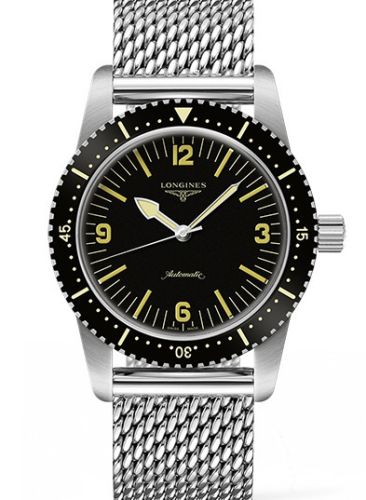 Longines Skin Diver Stainless Steel / Black / Milanese 42mm, reference L2.822.4.56.6