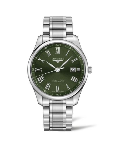 Longines Master Collection 42 Date Paslanmaz Çelik / Yeşil - Roman / Bilezik, referans L2.893.4.09.6