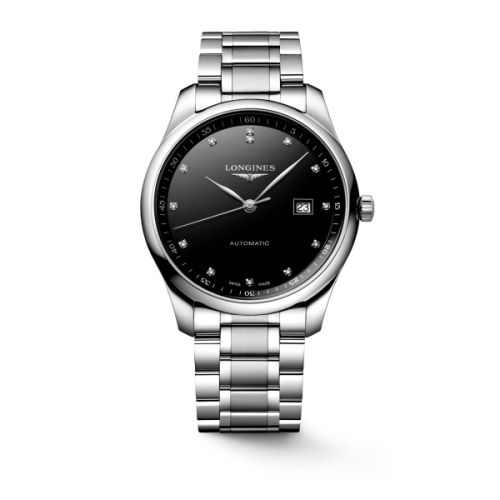 Longines Master Collection 42 Date Paslanmaz Çelik / Siyah - Elmas / Bilezik, referans L2.893.4.57.6