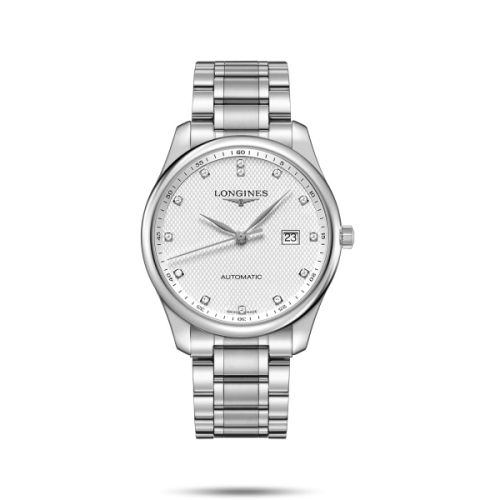Longines Master Collection 42 Date Paslanmaz Çelik / Gümüş-Elmas / Bilezik, referans L2.893.4.77.6