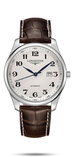 Longines Master Collection 42 Date Paslanmaz Çelik / Gümüş-Arabic / Alligator XL, referans L2.893.4.78.5
