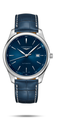 Longines Master Collection 42 Date Paslanmaz Çelik / Mavi / Alligator, referans L2.893.4.92.0