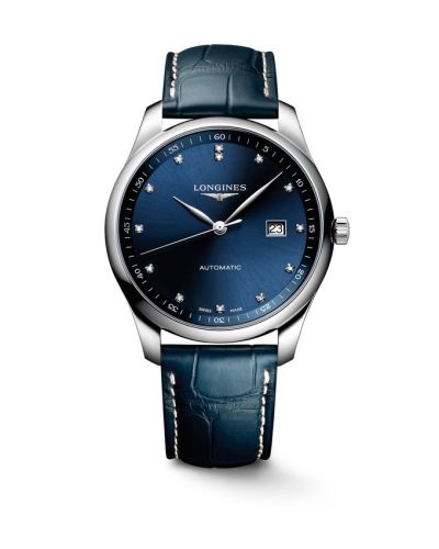 Longines Master Collection 42 Date Paslanmaz Çelik / Mavi - Elmas, referans L2.893.4.97.0