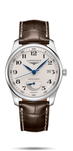 Longines Master Collection 40mm Power Reserve Paslanmaz Çelik / Gümüş-Arabic / Alligator XL, referans L2.908.4.78.5