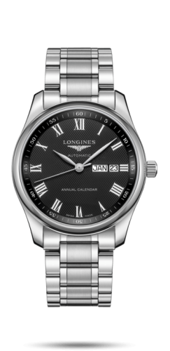 Longines Master Collection 40mm Annual Calendar Paslanmaz Çelik / Siyah-Roman / Bilezik, referans L2.910.4.51.6