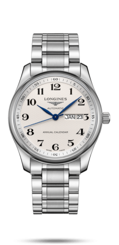 Longines Master Collection 40mm Annual Calendar Paslanmaz Çelik / Gümüş-Arabic / Bilezik, referans L2.910.4.78.6