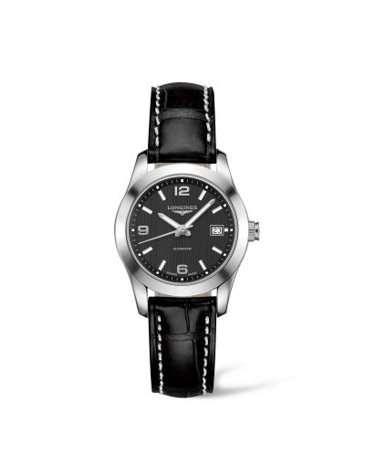 Conquest Classic Automatic 29.5 Paslanmaz Çelik / Siyah / Kayış