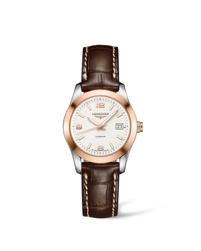 Conquest Classic Automatic 29.5 Paslanmaz Çelik / Kırmızı Altın / Beyaz / Kayış