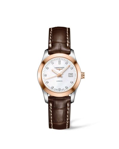 Conquest Classic Automatic 29.5 Paslanmaz Çelik / Kırmızı Altın / MOP / Kayış